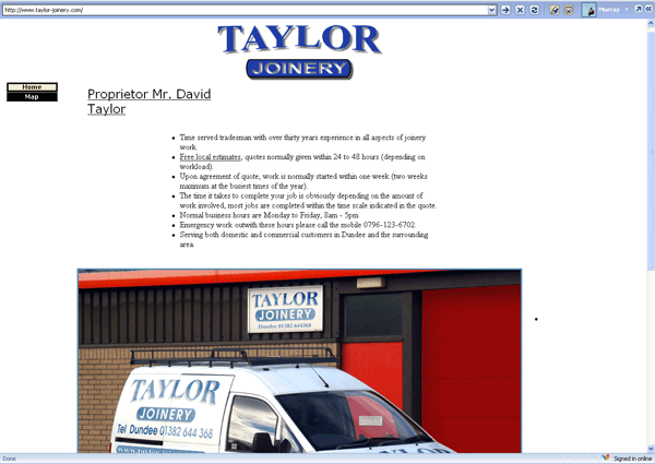 Link to Taylor Joinery website